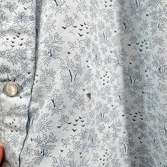 Howler Bros Shirt Mens Blue Plaid Western Pearl Snap Pockets Heed The Call-Large - Picture 6 of 8